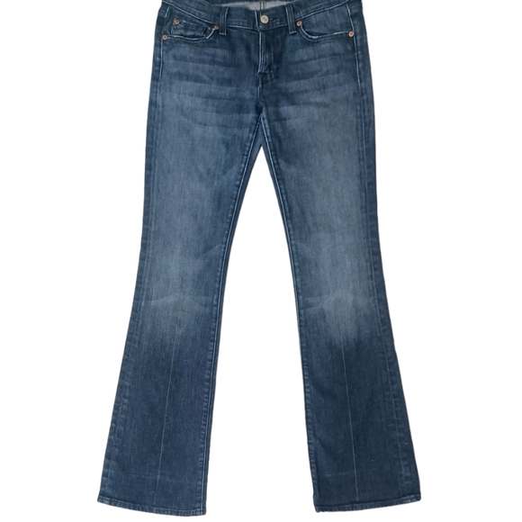 7 For All Mankind Argyle Bootcut Jeans Style: U075ARJ080U-4705 Dark Wash Denim - Picture 5 of 5
